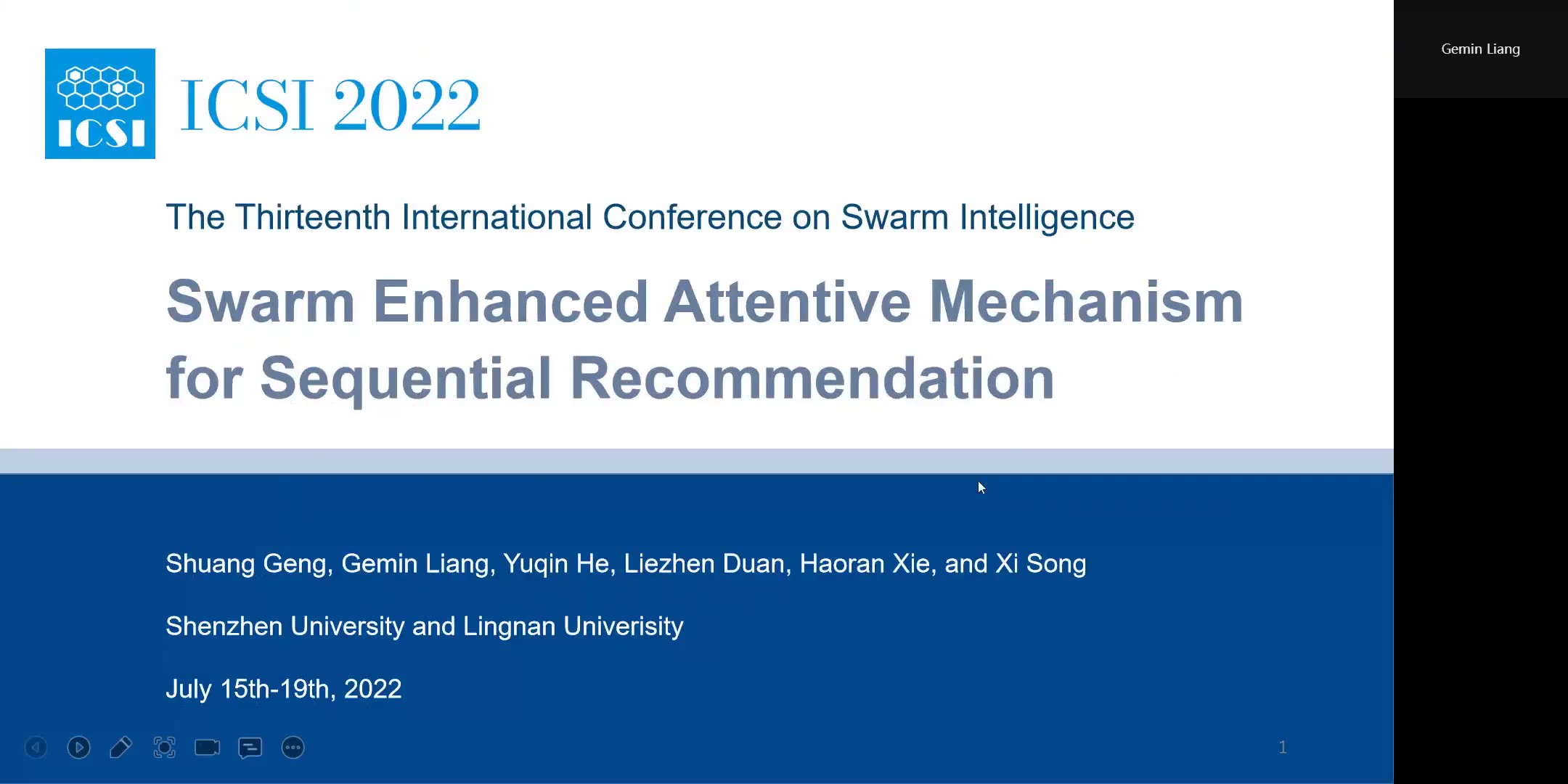 ICSI 2022 | The Thirteenth International Conference on Swarm Intelligence